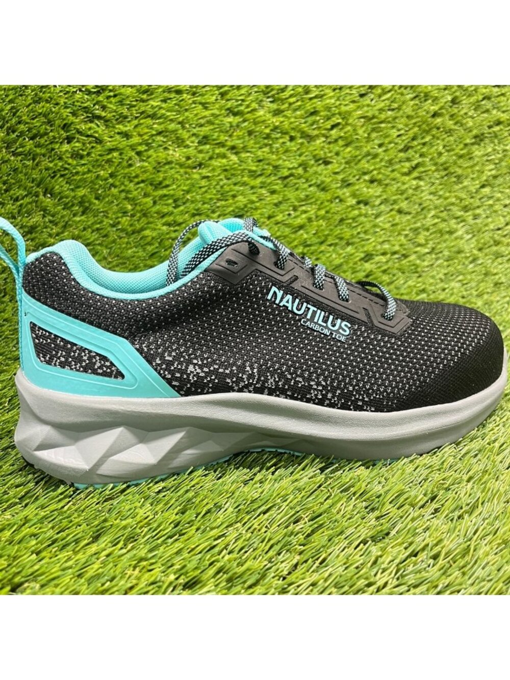 Nautilus Springwater Womens Size 8 Black Blue Composite Toe Safety Work Shoes